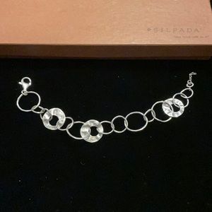 Silpada Sterling Silver Hammered Ring Bracelet